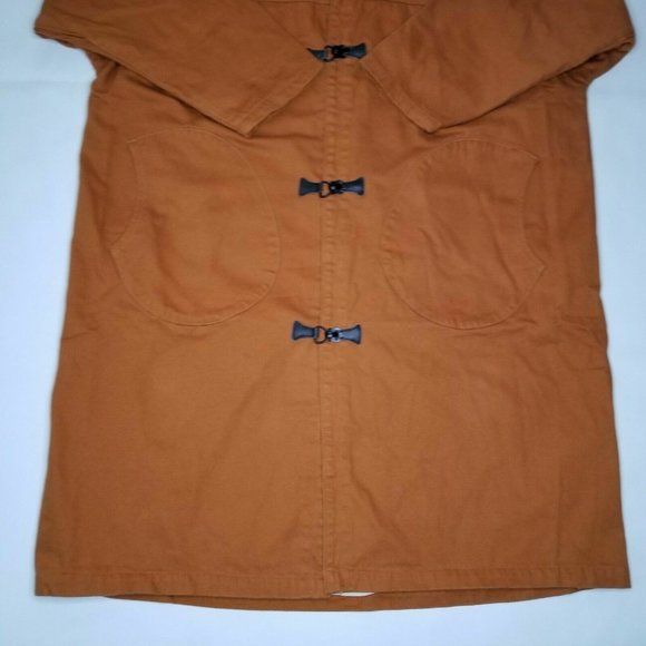 Levis Vintage Clothing Mens 1940s Parka Jacket Size Medium Long Overcoat Brown - Picture 6 of 8